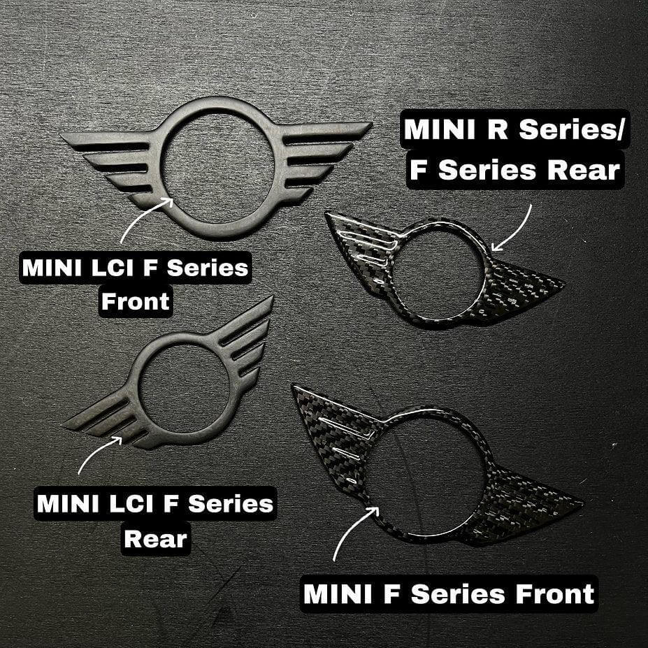 Cover Emblem Logo Badge MINI in Forged Carbon - MINI R Series & F Series - Image 3