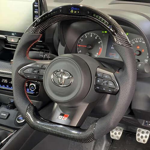 Steering Wheel Custom in Carbon Fiber/Forged Carbon - Toyota GR Yaris mk1